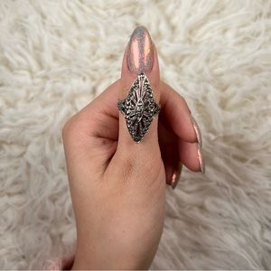 Art Deco marquise marcasite Ring